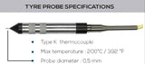 Prisma Tyre Pressure 7 bar HPM5+ infrarood temperatuur sensor + temperatuur priksensor