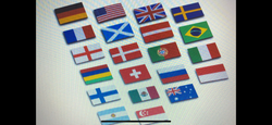 Schubert - Cheek Country flag (2pcs)