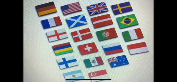 Schubert - Cheek Country flag (2pcs)